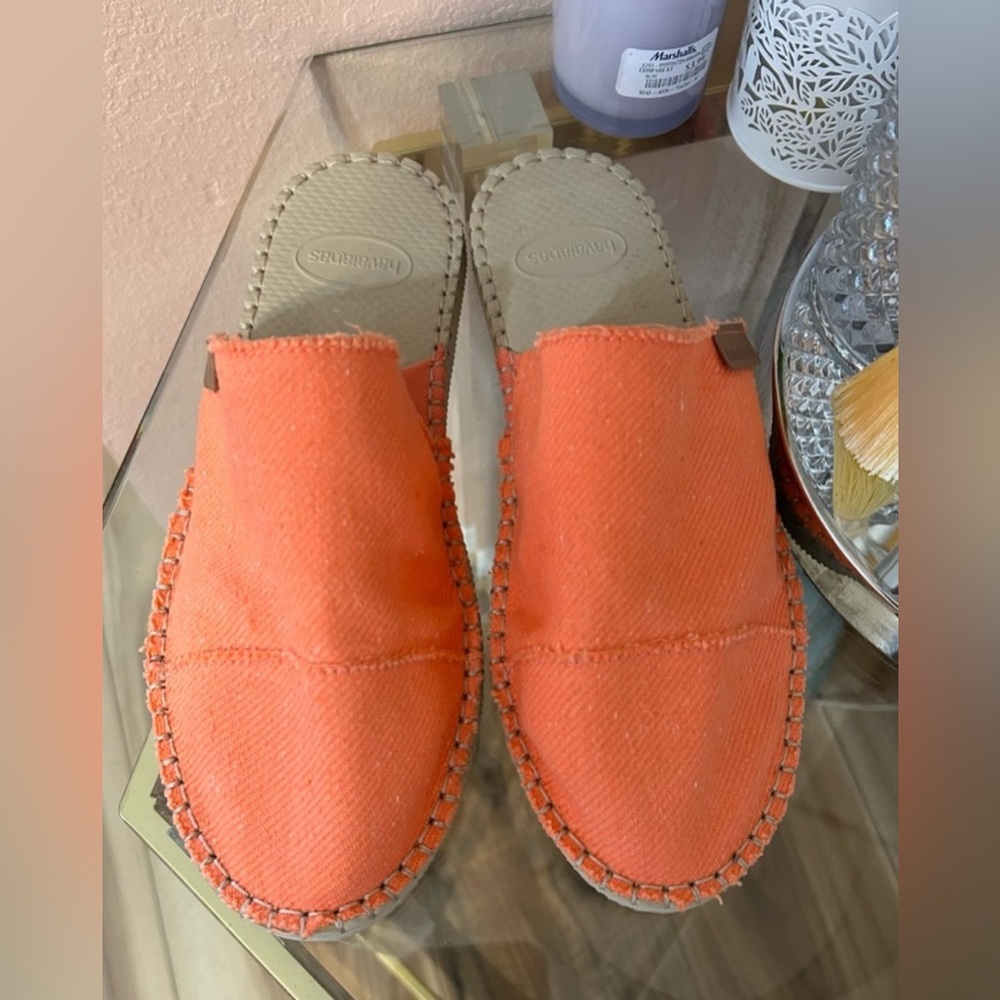 Havaianas Denim Slides Mules Shoes Size 8